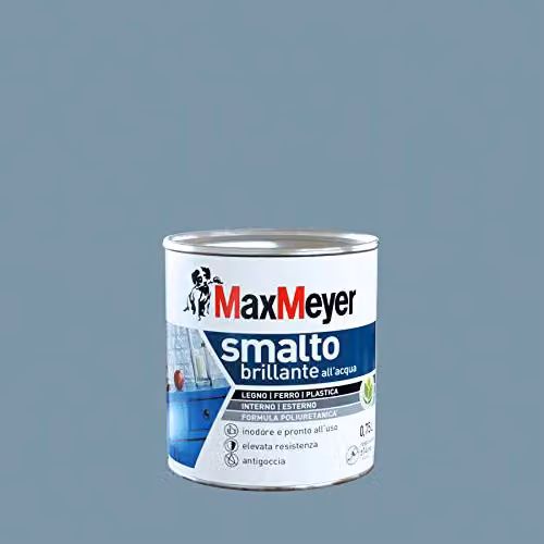 MaxMeyer Smalto Poliuretanico Brillante all'Acqua - Denim - 0,75 l
