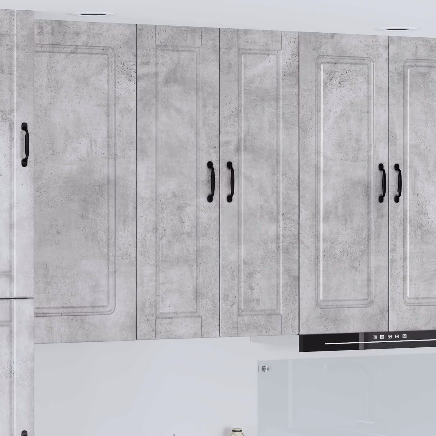 Armadietto a muro moderno vidaXL PORTO in MDF Grigio con ante a battente e ripiani interni L: 30 cm, P: 31 cm, H: 100 cm