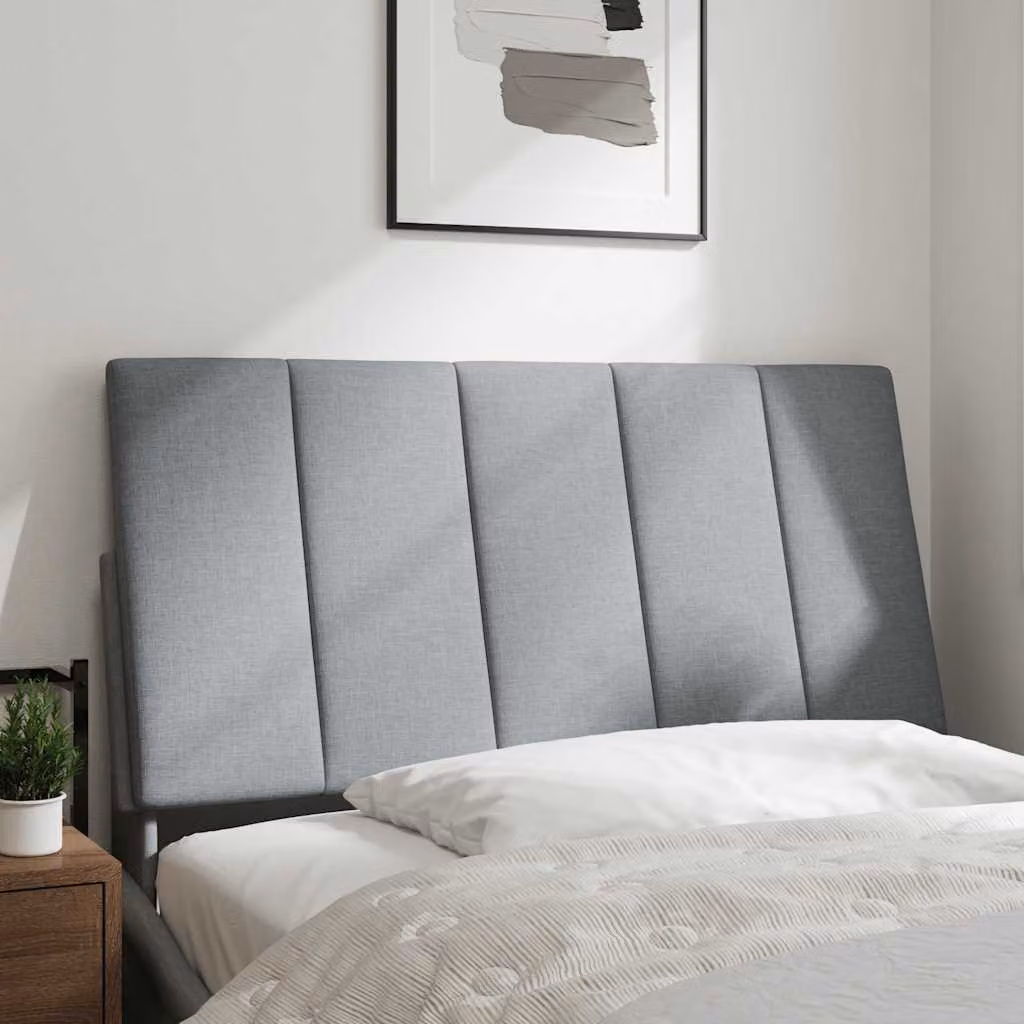 vidaXL Cuscino Testiera Hanko Grigio Chiaro 100 cm in Tessuto