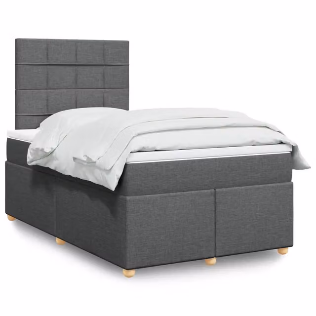 Letto Ibrido Moderno vidaXL con Materasso Grigio e Bianco L/P: 120 x 200 cm