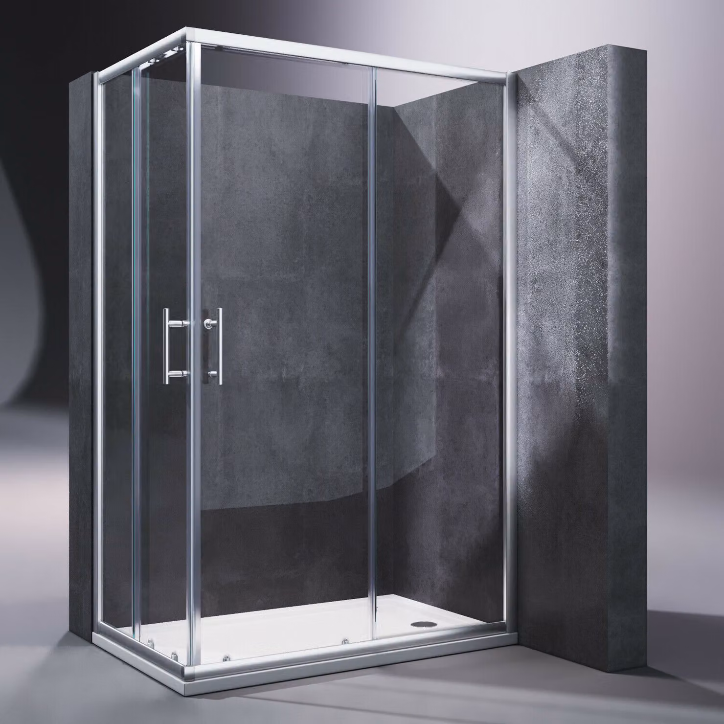 SONNI Cabina doccia ingresso angolare 120x70cm porta scorrevole angolare 195cm doppia porta doccia ESG vetro doccia