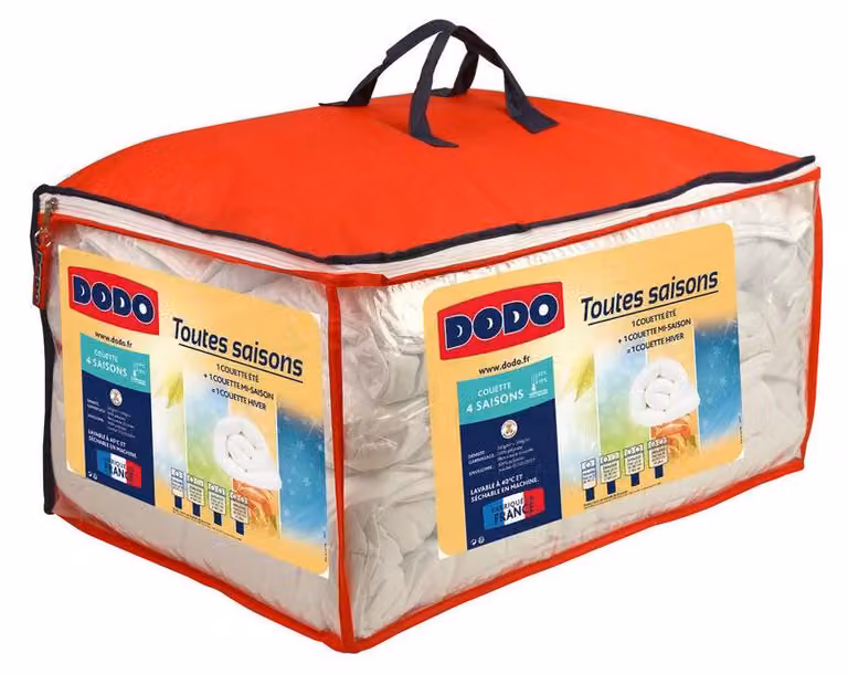 Copripiumino 4 stagioni, 240x220 cm, in poliestere, colore bianco