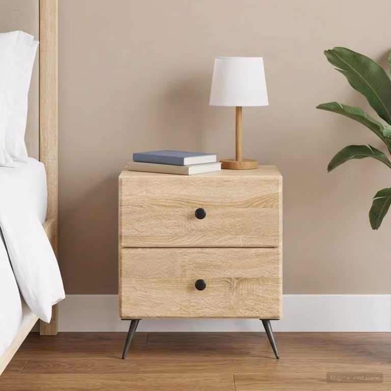 Armadio da notte vidaXL in Rovere Sonoma, moderno e freestanding, L 43 cm x P 34,5 cm x H 47,5 cm