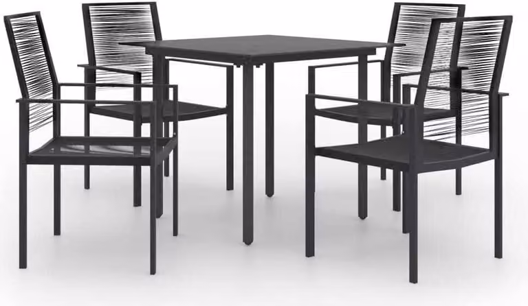 Maison Exclusive - Set da giardino per esterni, composto da 5 pezzi