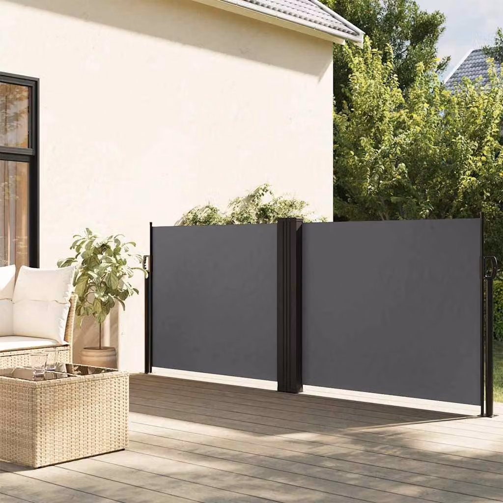 vidaXL Tenda da Sole Laterale Retrattile Antracite L: 600 cm, H: 120 cm