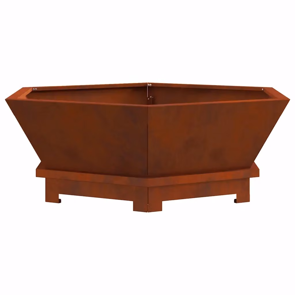 Braciere a legna vidaXL in acciaio corten marrone L: 75 cm, P: 75 cm, H: 28 cm – 2