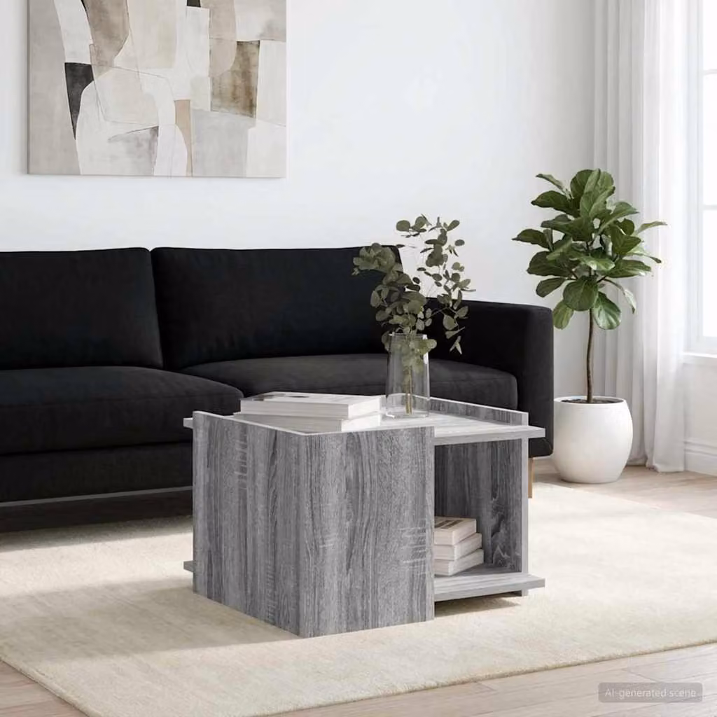 Maison Exclusive - Tavolino Sonoma grigio, 50,5 x 50 x 33 cm, realizzato in legno composito