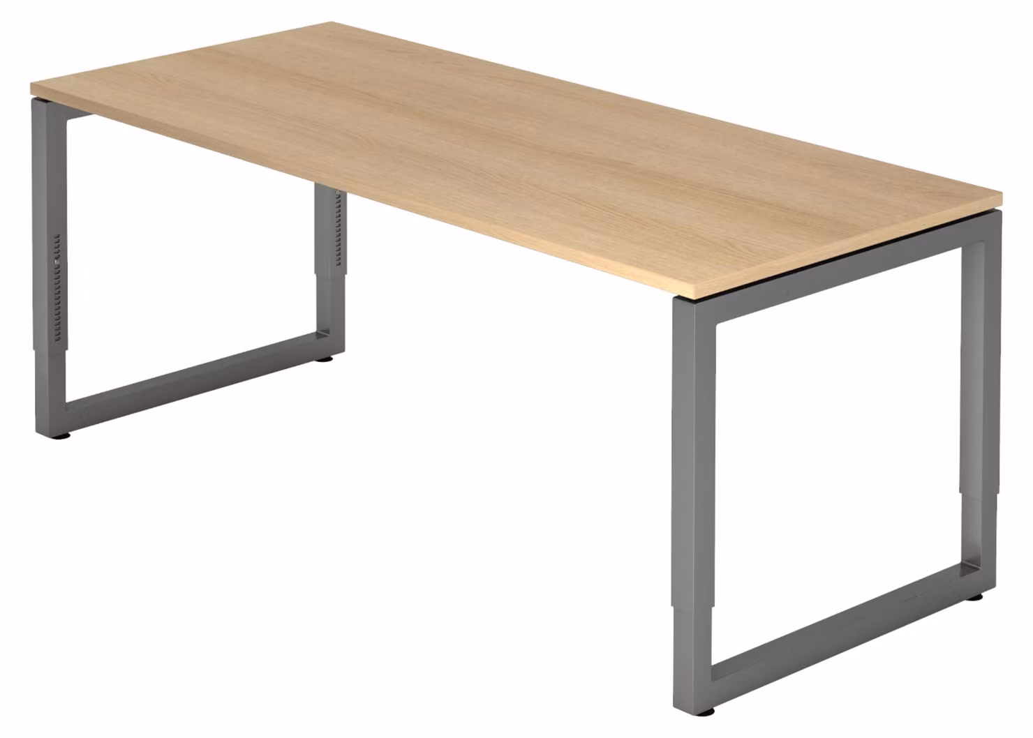 bümö Scrivania Serie-R - Struttura: grafite, dimensioni: 180 x 80 cm, decorazione: rovere