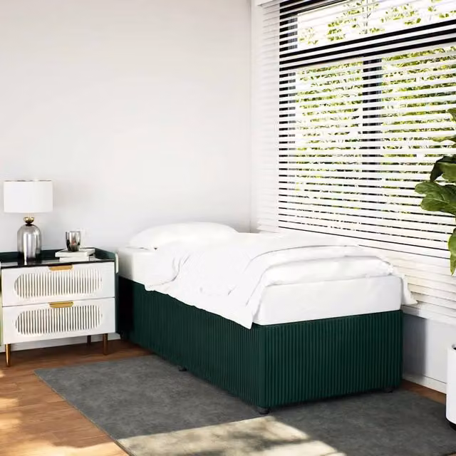 Giroletto senza Materasso Verde Scuro 90x200 cm in Velluto 3284985