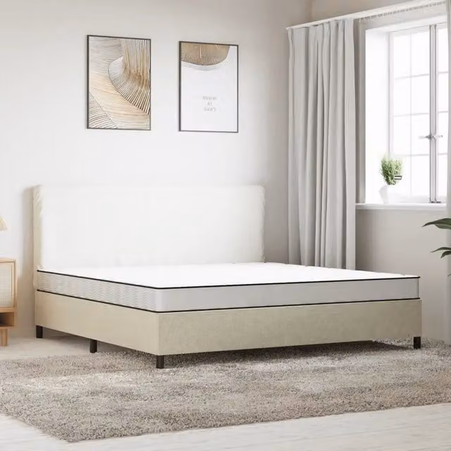 Materasso in schiuma comfort foam vidaXL bianco e nero L/P/H: 200 x 200 x 16 cm