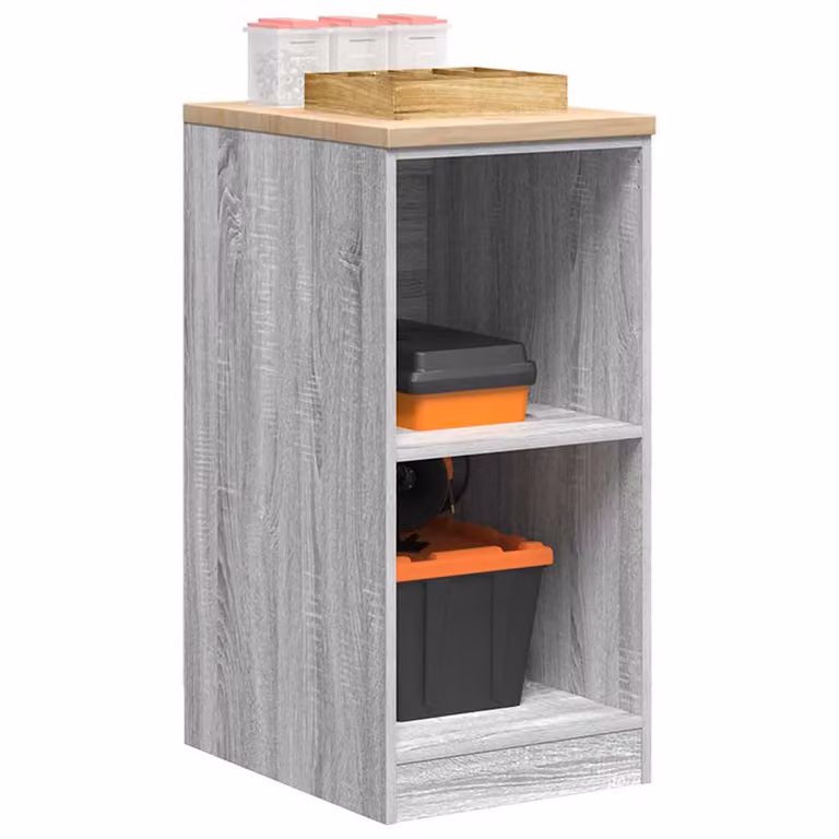 Armadietto da giardino vidaXL in legno grigio, L: 40 cm, P: 51 cm, H: 85 cm