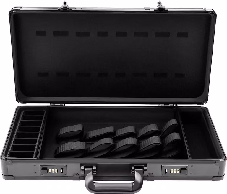 Custodia per attrezzi da parrucchiere/barbiere - Contenitore portaoggetti per parrucchieri/barbieri - Serratura a combinazione numerica - Organizer da viaggio per borse - Materiale ABS impermeabile - 55 x 27 x 10 cm - Nero