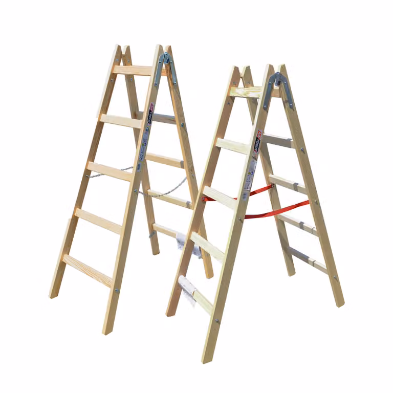 Awtools Scala di legno 2X 8 gradini 150Kg