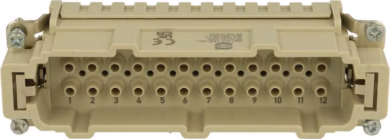 HARTING Han 24E HMC inserto maschio (M) connettore a crimpare, 24 poli + PE 500 V, 16 A - 1 pezzo
