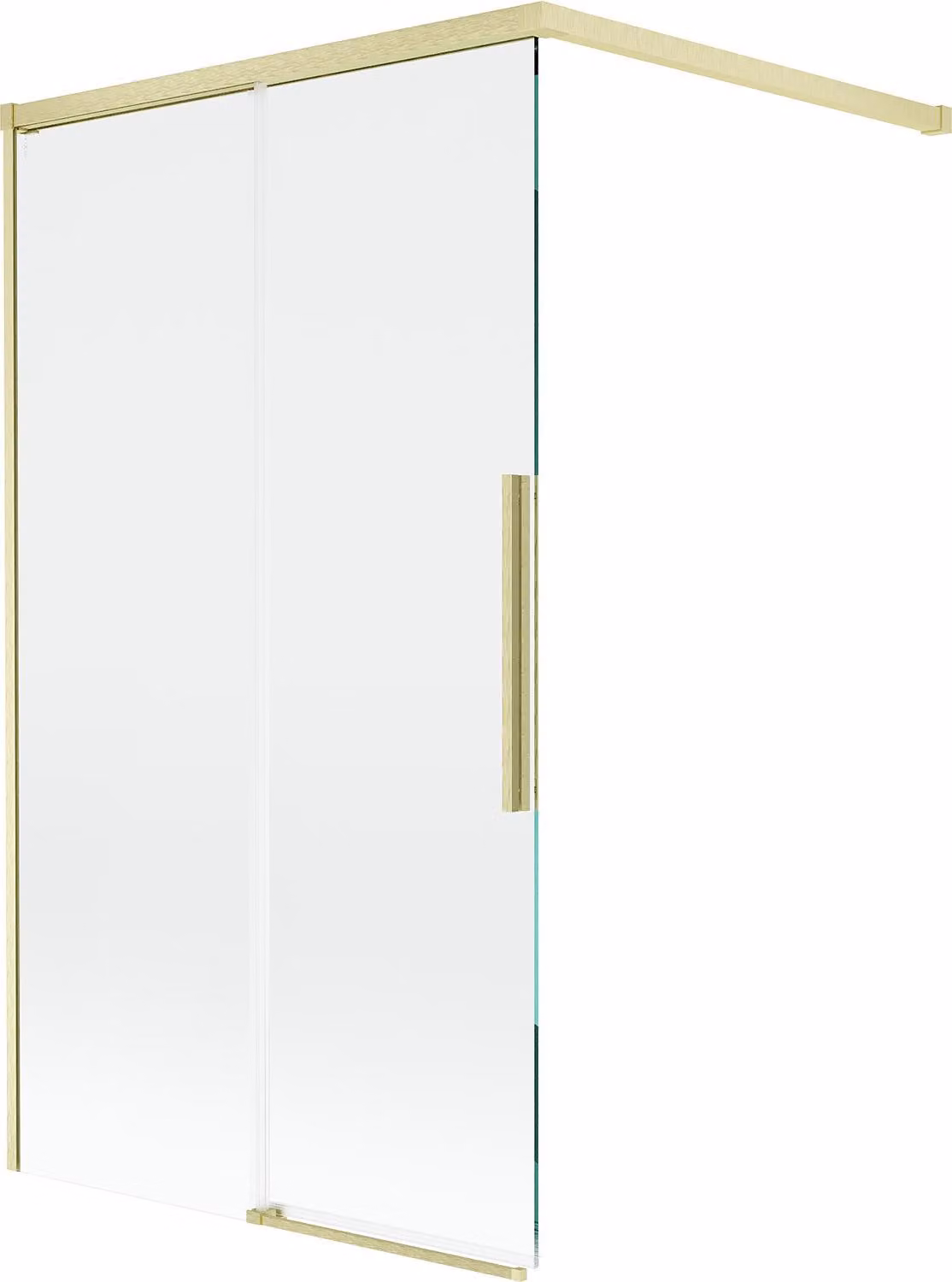 Mexen Rox paratia per vasca a 2 ante scorrevoli 100 x 150 cm, trasparente, oro spazzolato - 8C9-100-003-55-00