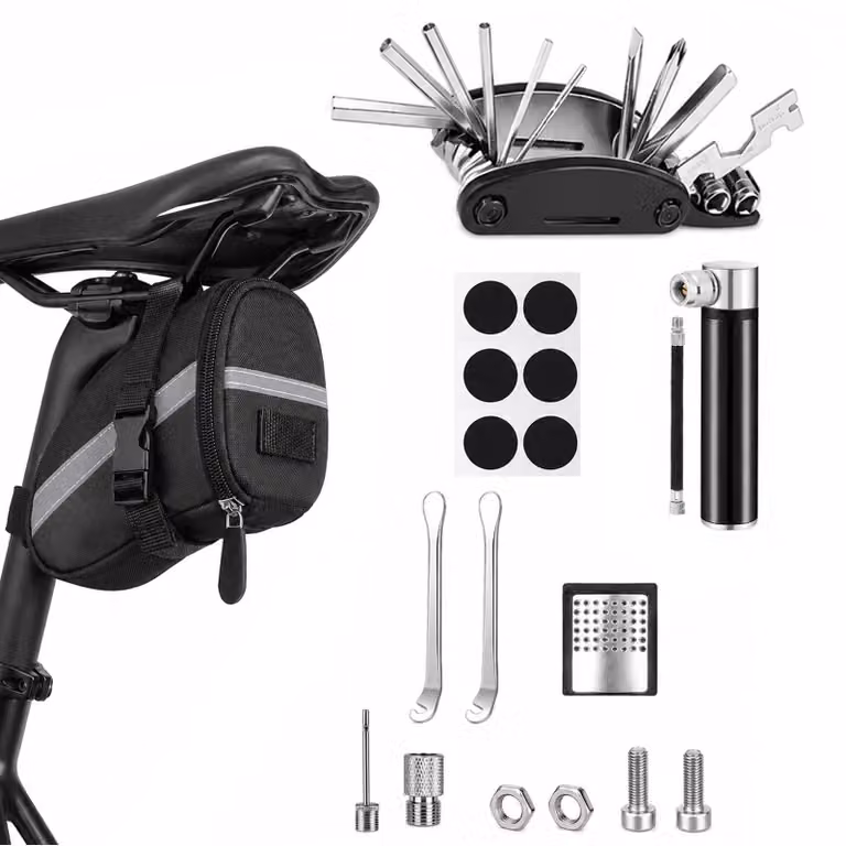 Kit di riparazione per biciclette - Multitool 16-in-1 per emergenze