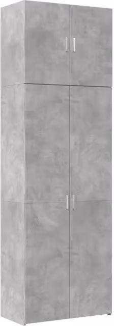 Credenza | Madia | Buffet da pranzo | Armadio da pranzo Grigio Cemento 80x42,5x249 cm in Legno Multistrato