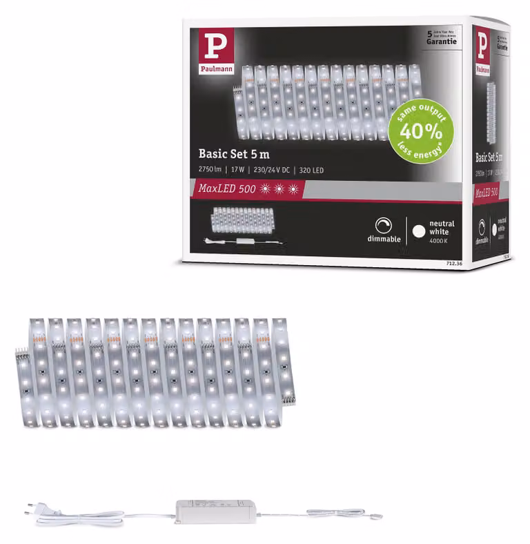 Paulmann MaxLED 500: Kit base a LED, luce bianca neutra