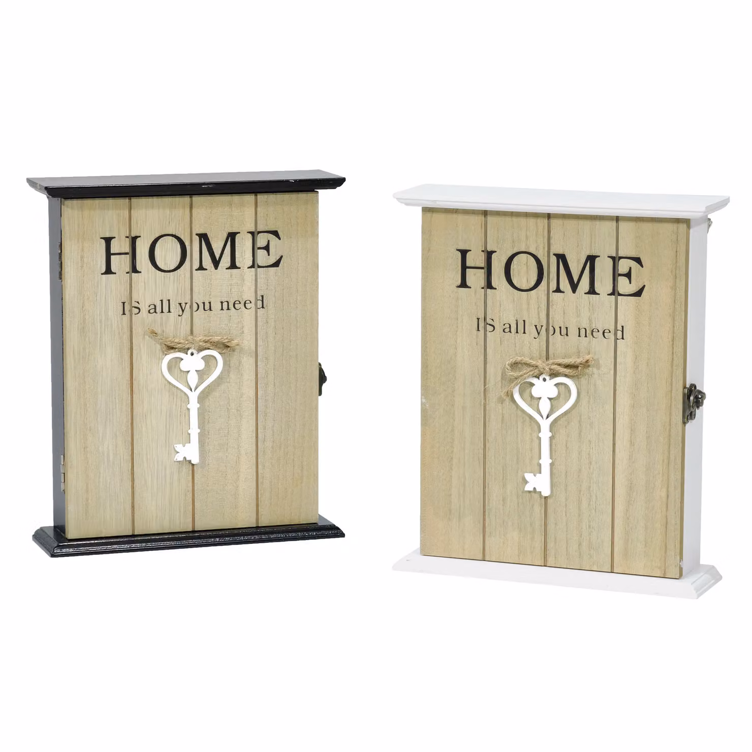 Vestiamo Casa - Cassetta portachiavi in legno marrone con 6 posti - H 24 x L 20 x P 6 cm