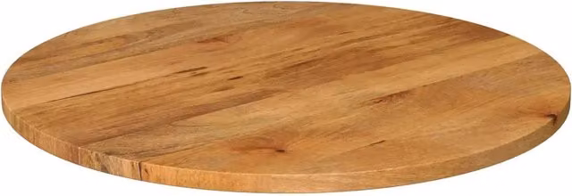 Piano per Tavolo | Superficie Tavolo | Piano Scrivania ? 80x3,8 cm Rotondo in Legno Massello di Mango