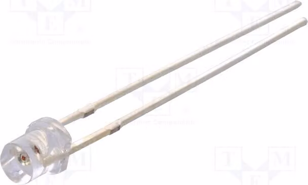 2 LED a montaggio superficiale (SMD) da 3 mm, modello OSY5PA34E1A, di colore giallo, con intensità luminosa di 750÷1000 mcd e angolo di emissione di 140°