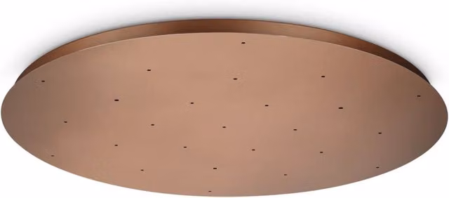 Rosone Ideal Lux in metallo e alluminio color rame stile industriale, Diametro: 105 cm, Altezza: 3,6 cm