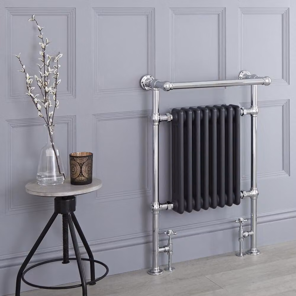 Scaldasalviette Tradizionale Design Antracite 930x620mm 550W - Termoarredo Bagno - Elizabeth