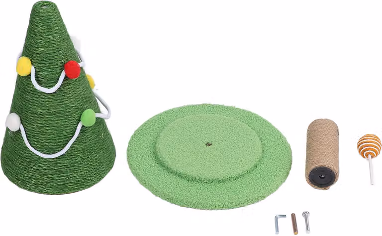 Albero di Natale tiragraffi per gatti, in sisal, stabile e resistente ai graffi, protegge i mobili, per la casa – 30x47 cm, da interno