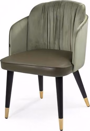 Lehnstuhl Moderne Polsterstuhl Design Grün Stuhl Armlehne Esszimmer Luxus Möbel