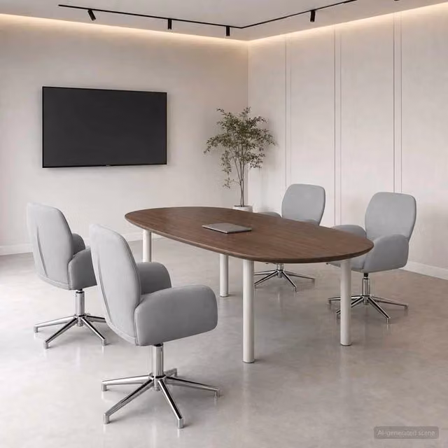 Sedie da scrivania girevoli 4 pz 54 x 58 x 90 cm Grigio Chiaro 3428303