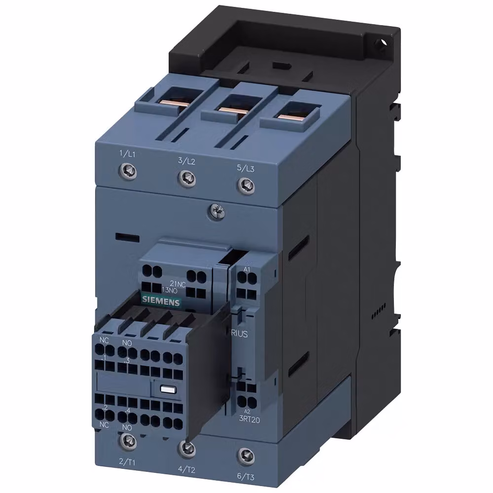 Contattore Siemens per il settore ferroviario, AC-3e, 45 kW/400 V, 2S+2Ö, 24 V CC, 0,7-1,25*Us, a 3 poli, 3S, S3 3RT20463XB440LA2