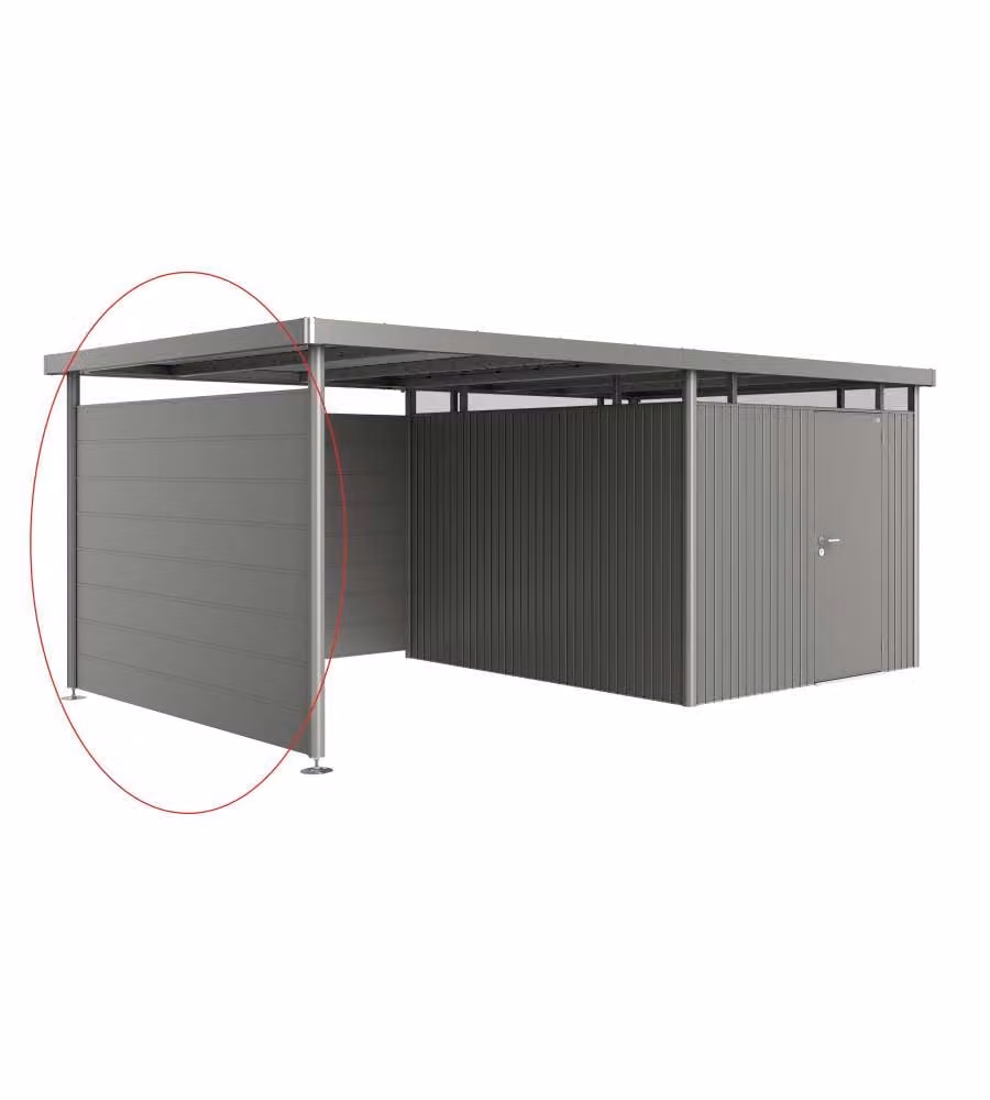 Parete laterale per tetto laterale casetta HighLine H5 grigio quarzo metallizzato