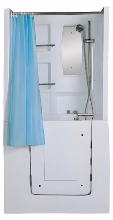 Duschbadewanne Sitzbadewanne Kombinierte Badewanne mit Dusche 100x78 cm