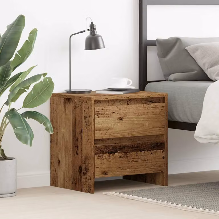 Armadio da notte vidaXL in legno effetto rustico marrone L 45 cm x P 34 cm x H 44,5 cm