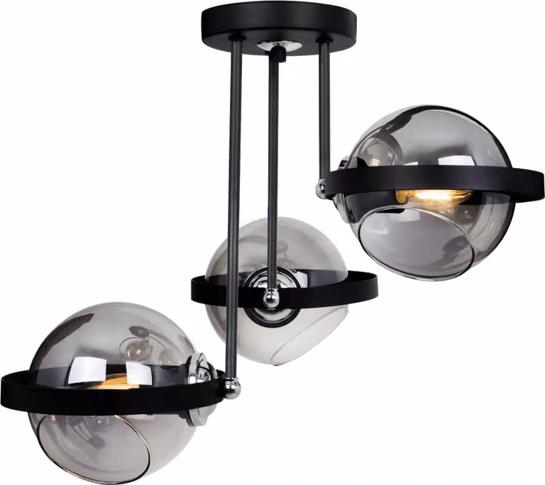 Moderna Lampada A Sospensione In Vetro Graphitring