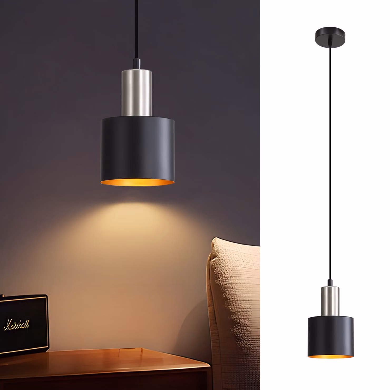 ZMH lampada a sospensione tavolo da pranzo luce a sospensione E27 retro camera da letto lampada comodino altezza regolabile cucina lampada sala da pranzo lampada Max 40W senza lampadina