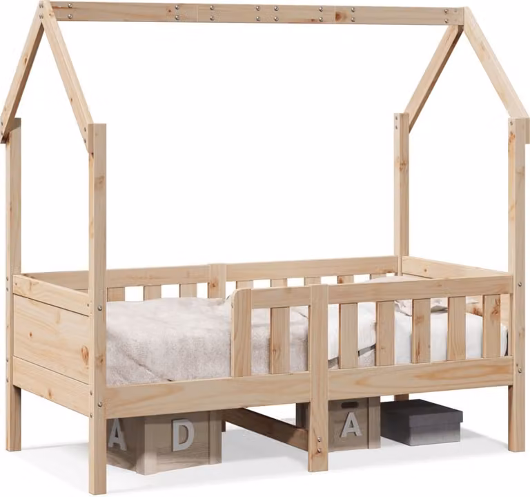 Maison Exclusive - Lettino a casetta 70x140 cm in legno massello di pino