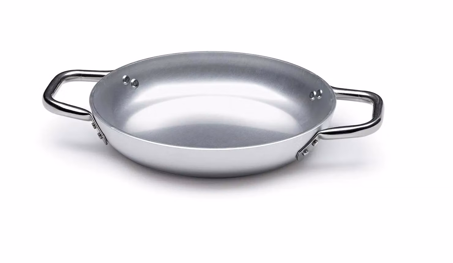 Tegame in alluminio con due maniglie in acciaio inox, spessore 5 mm, diam. 20cm