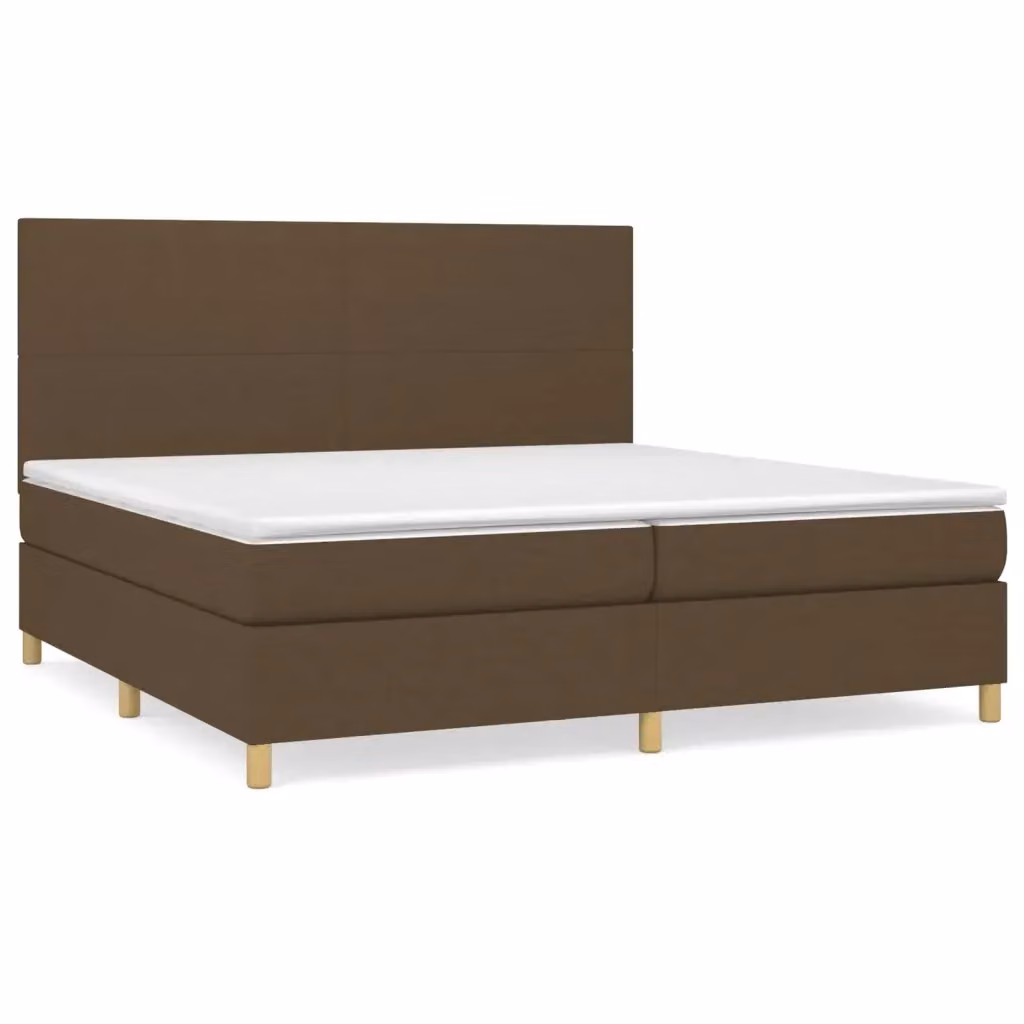 Letto Ibrido con Giroletto a Molle e Materasso vidaXL, Marrone e Bianco, L/P: 200 x 200 cm – 2