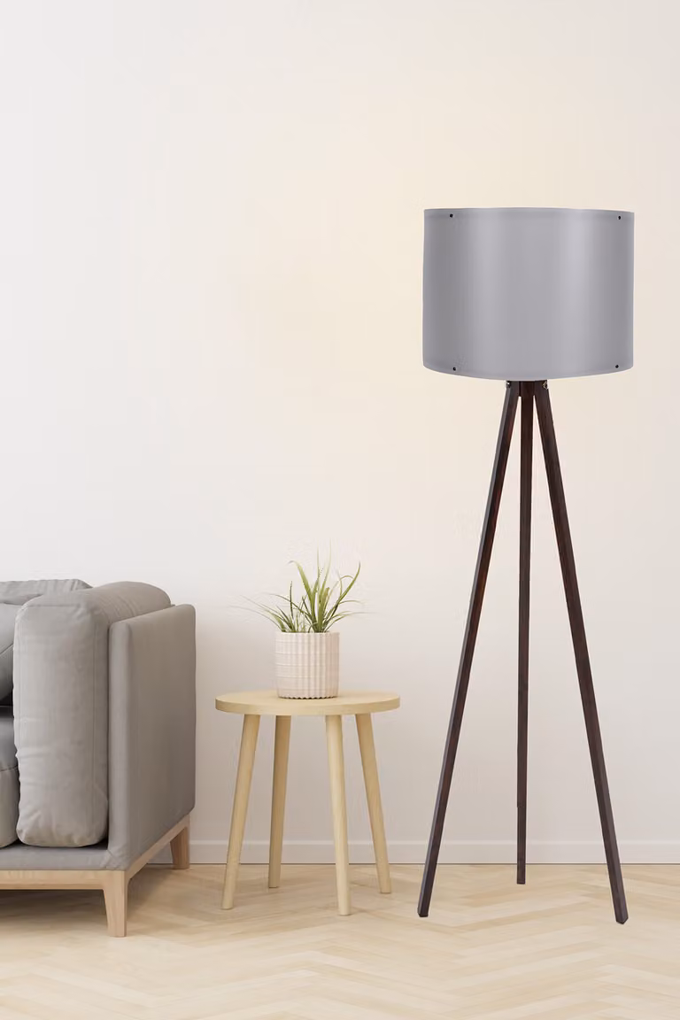 Opviq, 103, lampade da terra, grigio, MDF, 38 x 38 x 145 cm