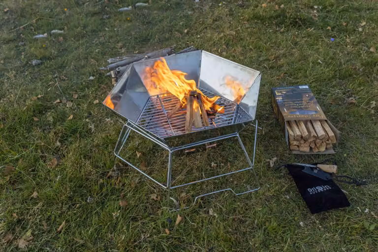 Origin Outdoors, ciotola per barbecue e fuoco 'Hexagon', 40 x 45 cm