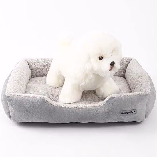Cuccia ortopedica per cani e gatti di piccola taglia, grigia, lavabile, antiscivolo, taglia S (40*31*10)