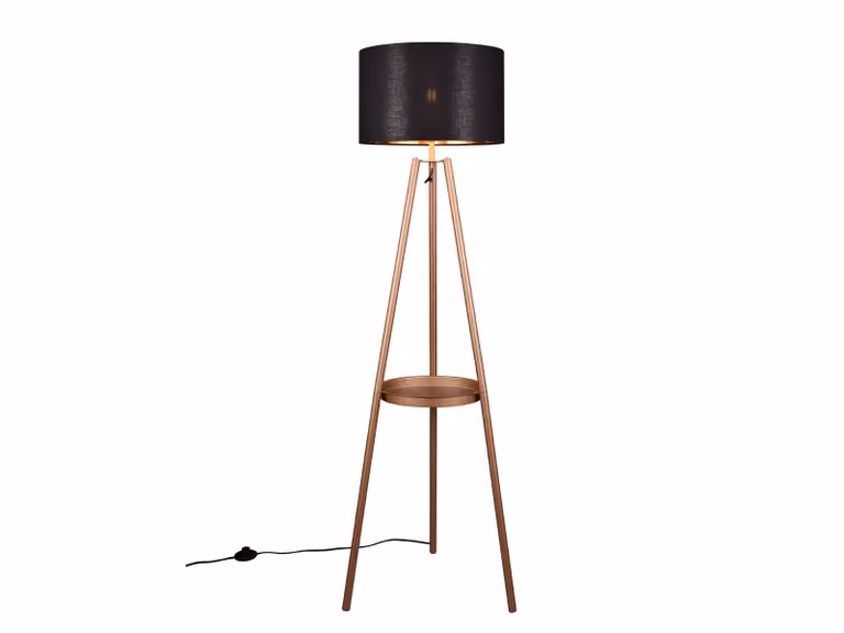 Lampada da terra oro nero