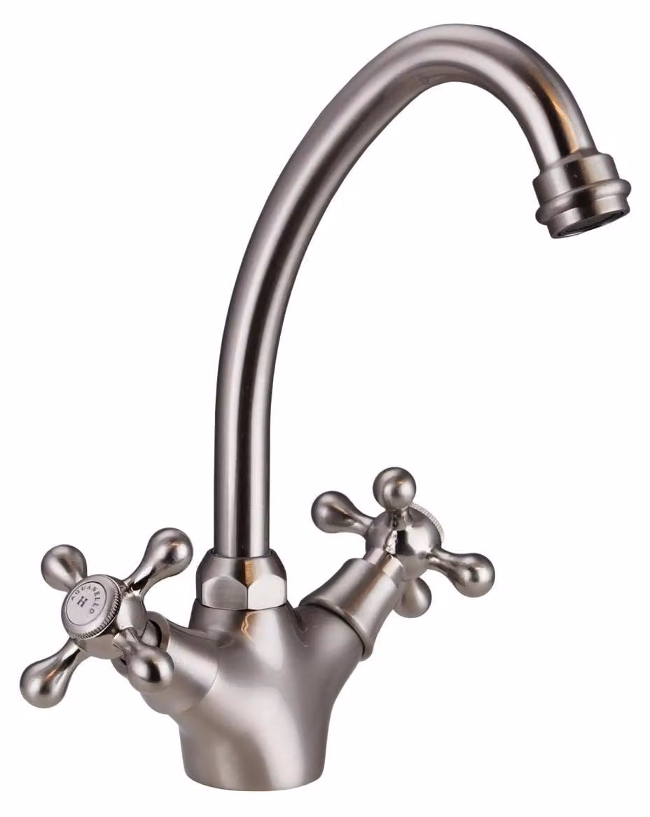 Miscelatore da cucina in stile vintage, acciaio inossidabile, serie Heritage Ascot NB-4004-HA, Aquanello