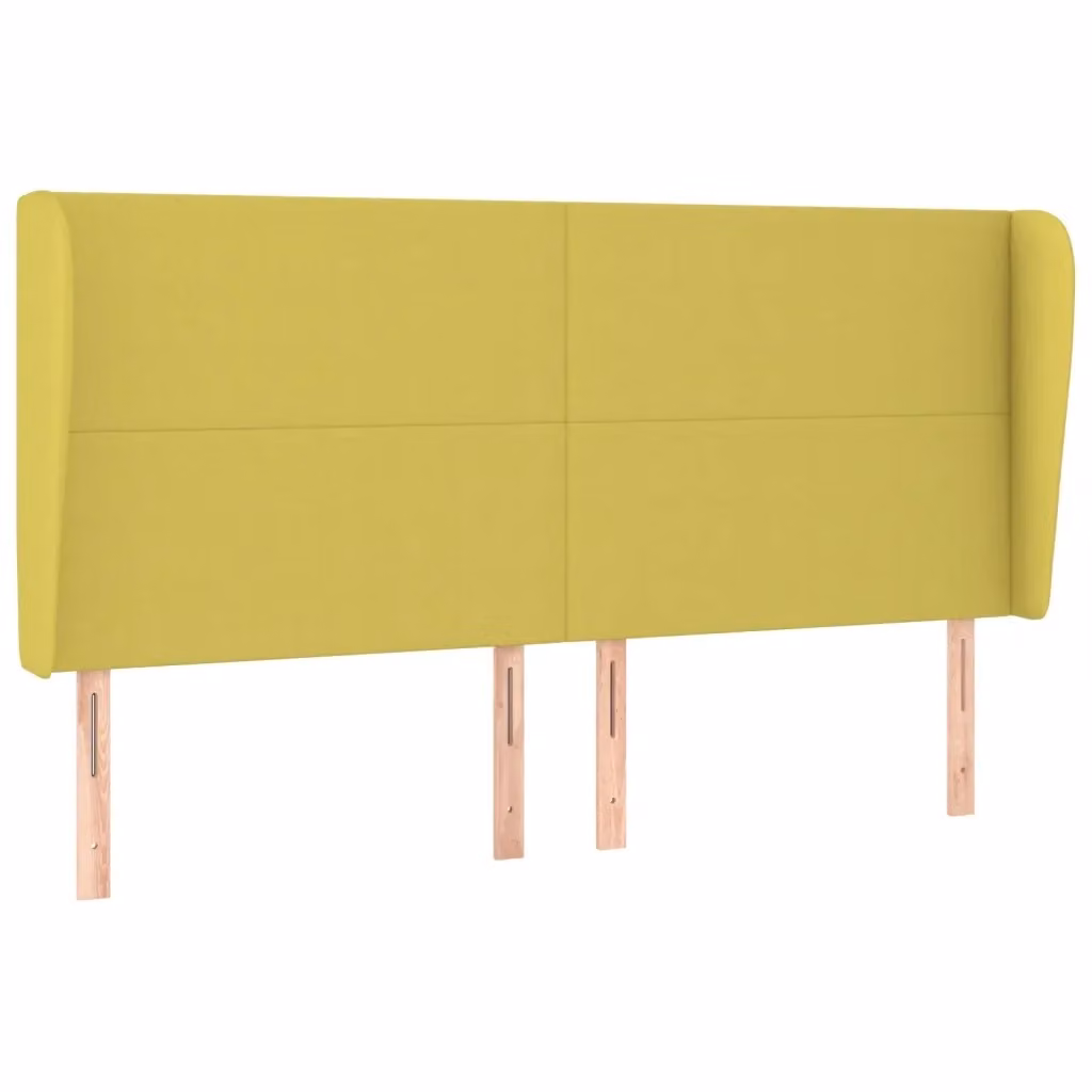 Testiera ad Orecchio Verde VIDAXL in Tessuto e Legno di Larice L: 203 cm, P: 23 cm, H: 118-128 cm – 2