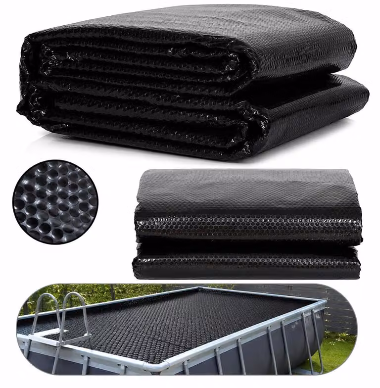 Mucola liner per piscina telo solare riscaldamento piscina telo solare riscaldamento calore piscina da incasso piscine piscine a montaggio rapido piscina parete in acciaio - nero 800x500cm