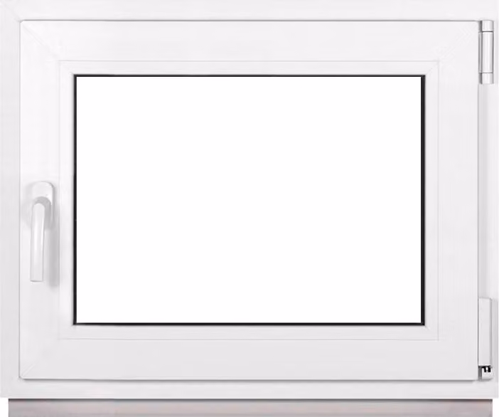 Finestra Framex per cantina Finestra in PVC bianca larghezza x altezza 90 x 70 cm (900 x 700 mm) doppia (32 mm) rotazione/inclinazione DIN destra - Premium - Tutte le misure
