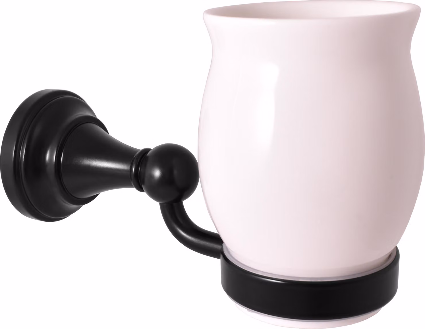 MORAVA RETRO - Accessorio da bagno Portascopino in Vetroceramica, nero - opaco MKA0201CMAT, RAV Slezák