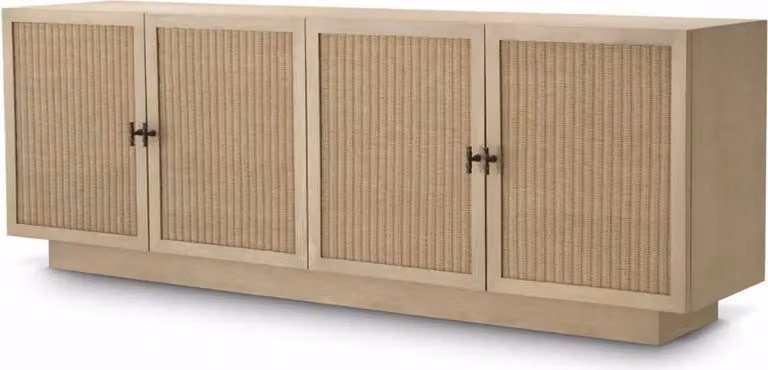 Casa Padrino Credenza con 4 ante Beige / Bronzo 220 cm - Mobili