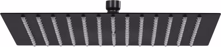 The Living Store Doccia a pioggia in acciaio inox 30x30 cm Quadrato Nero